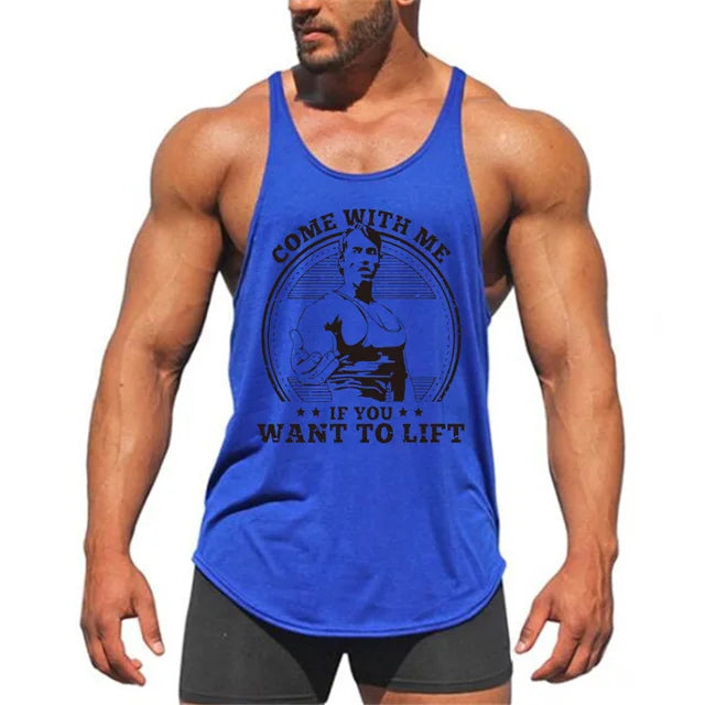 Lifting Relief body building stringer tank blue lift