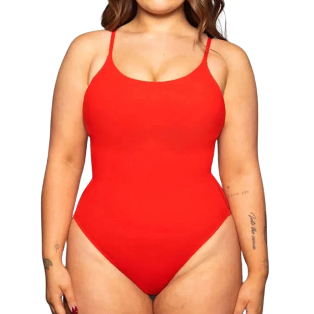 Lifting Relief Womens Shapewear Swim Suit Red