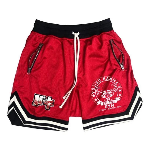 Lifting Relief Anime Naruto Compression Shorts Red