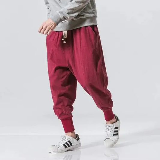 Lifting Relief Harem Jogger Pants Red